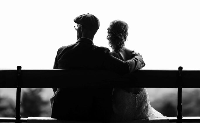 Elderly Couple on Bench