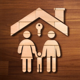 Wooden Block Family House